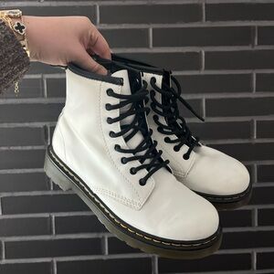 White Dr. Marten boots ☁️✨